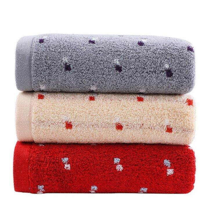 1pc-34x76cm-british-fashion-polka-dot-striped-cotton-thicken-bathroom-adult-hand-towel-soft-absorbent