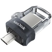 SANDISK || แฟลชไดรฟ์ (128GB, สีดำ) รุ่น Ultra Dual Drive M3.0 130MB SDDD3_128G_G46