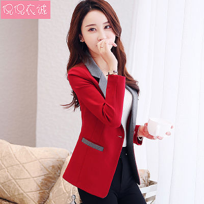 Korean-style Slim fit long-sleeved elegant female coat small suit