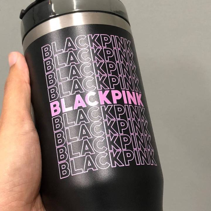 แก้ว-black-pink-สกรีนblack-pink-ชมพู-exclusive-ชาวblinkห้ามพลาด-ขนาด-30-ออนซ์แถมหลอดในตัว