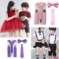 3PCS Baby Boys girls childrens new Suspenders Elastic Adjustable Y-Back Clip-on Kids Bowtie Bow Tie Kids Suspenders Set HHtr0007 Boys Clothing