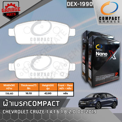 COMPACT ผ้าเบรคหลัง CHEVROLET CRUZE 1.4,1.6,1.8,2.0 รหัส 1990