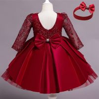 【CW】 Baby Birthday Tutu Kid Sleeve Prom New Year Vestido