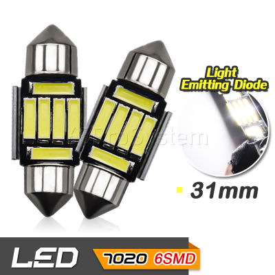 65Infinite (แพ๊คคู่ C5W 7020 6SMD 31mm) 2x LED C5W 7020 6SMD ขนาด 31mm ไฟโดม ไฟอ่านหนังสือ ไฟห้องโดยสาร ไฟหัวเก๋ง ไฟส่องป้ายทะเบียน กระจายแสง 180องศา CANBUS Super Bright ความสว่างสูง สี ขาว (White)