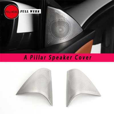 1 Pair Car Styling A Pillar Speaker Trim Cover Sticker Frame for VW CC 10-18 Stainless Steel Interior Decoration Accessories