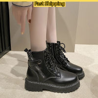 Bot Modis TOFASHIONS สำหรับผู้หญิงรองเท้าบูท Martin สีดำผู้หญิง Sepatu BOOT Pendek รองเท้าสไตล์เกาหลีใหม่หล่อผู้หญิง Kasut Perempuan 23101007