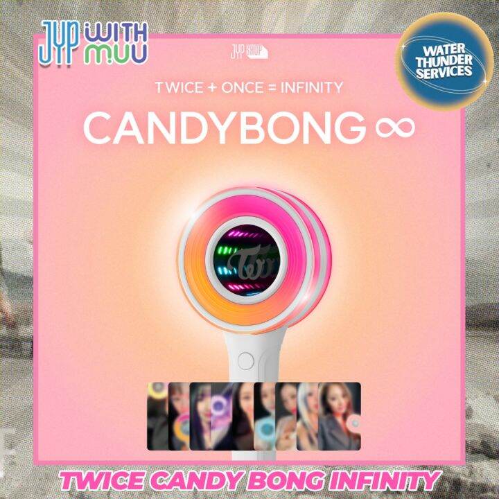 TWICE CANDY BONG ∞ Infinity Official Light Stick with JYP Japan Withmuu