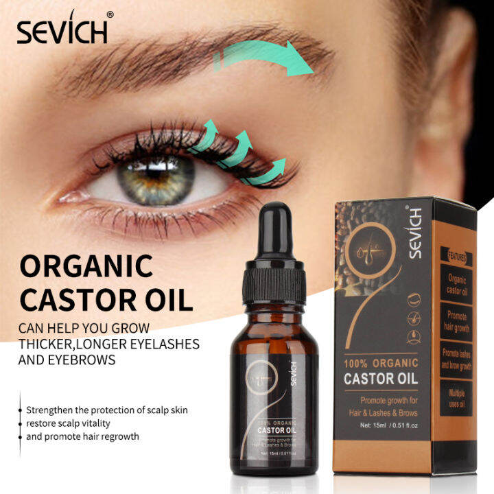 Sevich Pure Castor Oil Hair Growth Eyelash Essential Oil 15ml Natural