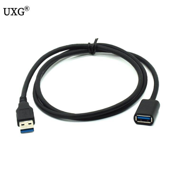 ยืดหยุ่น-มาตรฐาน5gbps-ความเร็วสูง-usb-3-0สายเคเบิลต่อขยายชายกับหญิง0-3ม-สีน้ำเงิน30ซม-1ft