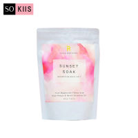 soKIIS Raks Natural Sunset Magnesium Bath Flakes with Rose Petals and Basil &amp; Neroli Oils 500g. เกลือแมกนีเซียม แช่ตัว แช่เท้าเพื่อผ่อนคลาย น้ำมันหอมระเหย