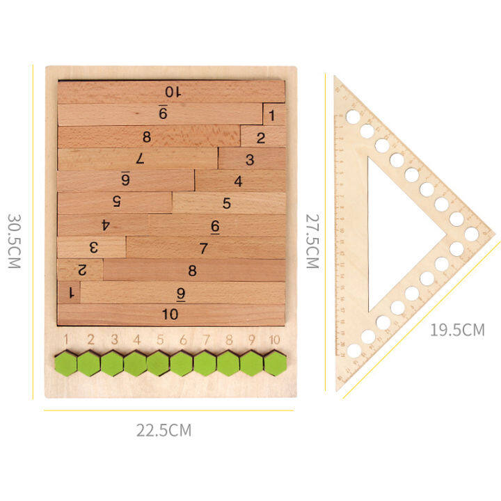 ของเล่นคณิตศาสตร์ไม้-montessori-การสอนของเล่นเพื่อการศึกษาสำหรับเด็กคูณหารบวกและลบสื่อการสอน