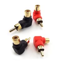 90 Degree gold plated RCA Male To Female Right Angle Connector Plug Adapters M/F 90 Degree Audio Adapter