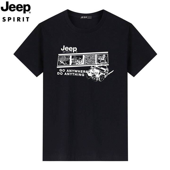 jeept-เสื้อผู้ชายแขนสั้นเสื้อยืดผ้าฝ้ายหลวมขนาดใหญ่ผ้าฝ้ายครึ่งแขนผู้ชายสบายๆ-bottoming-เสื้อยืด-7fb1