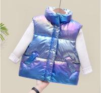 （Good baby store） 2020 new Children  39;s  Down  Vest Autumn Winter Baby Boys Girls Warm Outerwear Waistcoat Toddler Kids  Fille Dazzling blue Coats