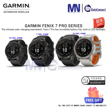 Garmin fēnix 7X Pro Sapphire Solar, Multisport GPS Smartwatch, Built-in  Flashlight, Solar Charging Capability, Black 