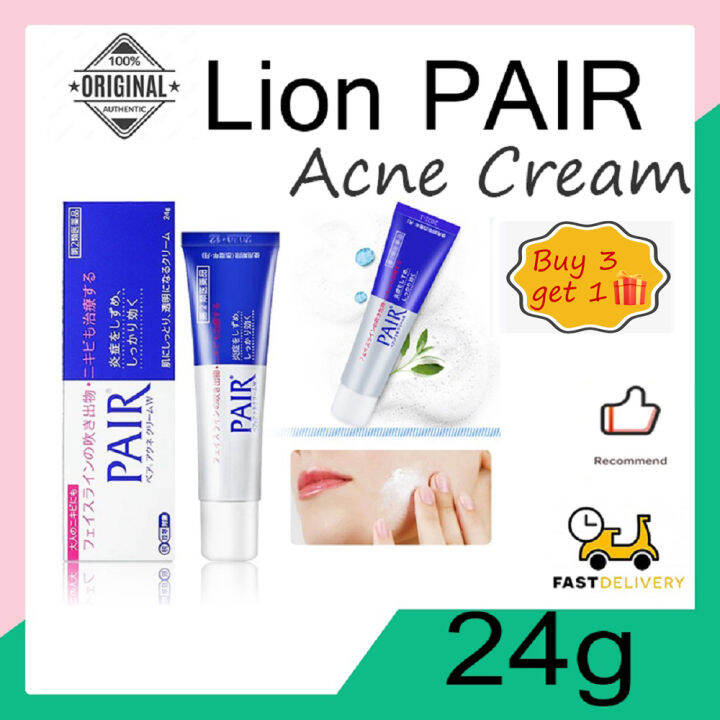 JAPAN LION PAIR Acne Cream 24g Antibacterial Acne Face Cream Lazada