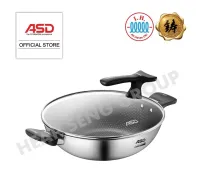 ASD Hybrid 3-PLY 30CM Hex-Wok with Self-Standing Cover / Stainless 
