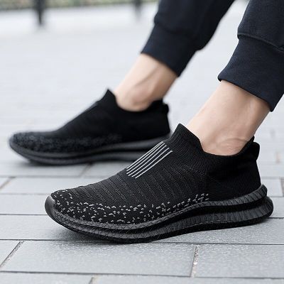 Spring Men Sneakers Fashion Lightweight Casual Walking Shoes Summer Breathable Slip on Wear-resistant Men Loafers Plus Size 49