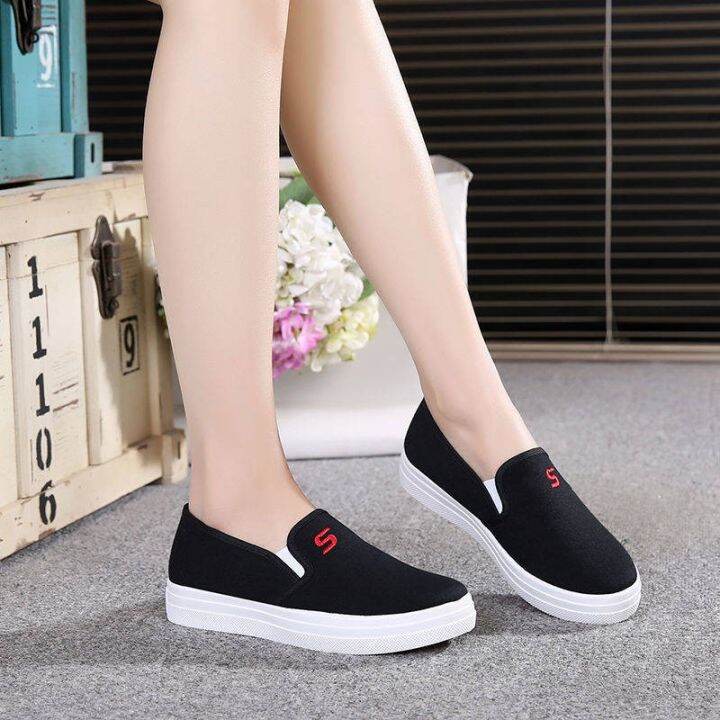 ready-stock-kasut-kulit-hitam-perempuan-kasut-kulit-wanita-kasut-sarung-perempuan-autumn-baru-kasut-beijing-lama-kasut-wanita-kasut-wanita-flat-canvas-single-shoes-mulut-cetek-pedal-kasut-ibu-kasut-ka