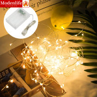 [Modenlife] 1/2/5เมตร10-50ไฟ LED สตริงงานแต่งงานคริสต์มาสปาร์ตี้บ้านตกแต่งสตริงลวดทองแดงไฟประดับเค้กช่อ