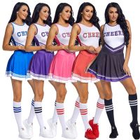 Halloween costumes for women NEW Cheerleader High School Costume Competition Dance Uniform Pompoms Sock Cosplay Fancy Party Dress Carnival Halloween