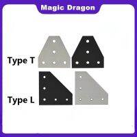 ข้อต่อแผ่นกระดาน90องศา5รู1ชิ้นแผ่นเชื่อมต่อตัวยึดมุมสำหรับโปรไฟล์3030 4040 1515อลูมิเนียม