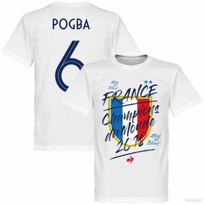Ys2 เสื้อยืดคอกลม แขนสั้น พิมพ์ลาย World Cup France Jersey Fans Pogba No.6 พลัสไซซ์ แฟชั่นสตรีท SY2