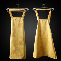 Chinese Apron Dragon Pattern Work Home Kitchen Waterproof, Retro Chinese Dragon Robe Breathable Lightweight Apron