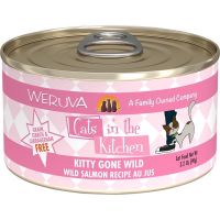 (พร้อมส่ง) Weruva Cats in the Kitchen Kitty Gone Wild, Wild Salmon Au Jus อาหารเปียกแมวเกรดโฮลิสติก ขนาด 90 g