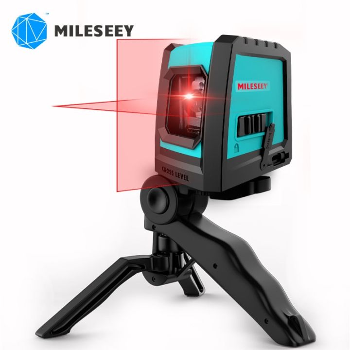 Mileseey ตัวปรับระดับเลเซอร์กากบาทแม่เหล็กระดับเลเซอร์สีเขียว L52G แข็งแรง2เส้นพร้อมชาร์จ USB และขาตั้งกล้องปรับระดับได้ด้วยตัวเอง