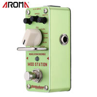 [okoogee]AROMA AMS-3 Mod Station Modulation Ensemble Electric Guitar Effect Pedal Mini Single Effect with True Bypass