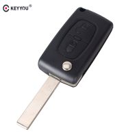 【Big-promotion】 islwpi KEYYOU 2ปุ่มพลิก Key Fob สำหรับ PEUGEOT 307 308 107 207 407 408พร้อม CE0523