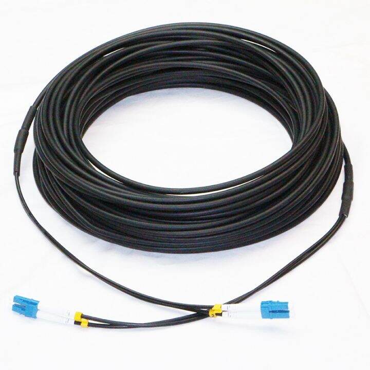 Dual core fiber optic jumper Outdoor LC LC armoured singlemode