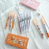 [COD] Student cartoon straight liquid neutral pen large-capacity signature brush question 6 group boxed water-based ball