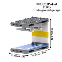 รูปแบบการก่อสร้างเมืองอิฐโรงรถใต้ดินที่จอดรถประกอบอนุภาคขนาดเล็กเข้ากันได้อาคารบล็อกของเล่นสำหรับเด็กของขวัญ