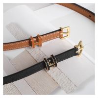 Fashion fish grain cowhide needle belt Womens single circle fine edition decorative skirt Belt 1.5 Accessory belt Belts