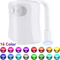 ₪ 16Colors Smart PIR Motion Sensor Toilet Seat Night Light Waterproof Backlight For Toilet Bowl LED Luminaria Lamp WC Toilet Light