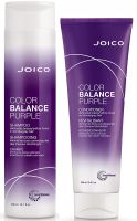 Joico Color Balance Purple shampoo with conditioner 300ml แชมพูและครีมนวดที่เหมาะสำหรับบำรุงผมสีเทา สีบลอนด์หม่น เทา