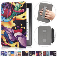 สำหรับ Amazon Kindle Basics 10th Gen 2019 6 "Smart Flip Pattern Fashion Pattern Case Stand Cover With Hand Rest