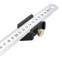 Steel Ruler Positioning Block Linear Positioner DIY Measuring Tool Fixed Steel Ruler Woodworking Positioner Tool