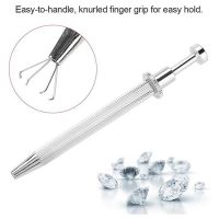 2X Holder Professional Diamond Holder Pick-Up Tool 4 Prongs Diamond Claw Tweezers Beads Tweezer