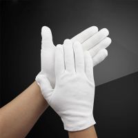 24PCS Cotton Gloves New Men Working Etiquette Waiters/Drivers/Jewelry/Workers Mittens Sweat