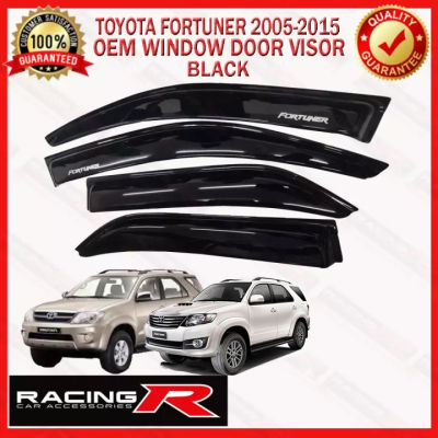 Toyota Fortuner 2005ถึง2015ประตูหน้าต่าง Visor Black OEM 2006 2007 2008 2009 2010 2011 2012 2013 2014 2015