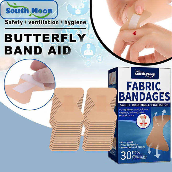 South Moon Waterproof Fabric Bandages Butterfly Band Aid Tape Wound