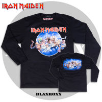 Blaxroxx เสื้อวง ลิขสิทธิ์แท้ Iron Maiden® (LS-IRM008) เสื้อยืด เสื้อสกรีนลาย เสื้อวินเทจ