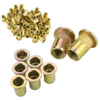 50 PCS Flat Head Rivet Nut Furniture Decoration Instrument (M8)