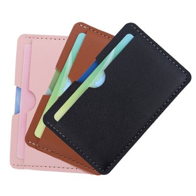 hot！【DT】❄✐﹊  3Card Slots Ultra-thin ID Credit Card Holder Wallet Leather Drivers License Cover Bank Student