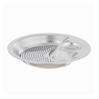 Dumpling Plate Sturdy Multifunctional Stainless Steel Serving Dishes Round Plate Cake Tray Dumpling Drain Plate GH1120