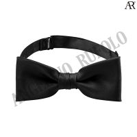 ANGELINO RUFOLO Bow Tie ผ้าซาตินคุณภาพเยี่ยม โบว์หูกระต่ายผู้ชาย(เด็ก) ดีไซน์ Plain สีดำ/แดง/เลือดหมู/ขาว/กรมท่า