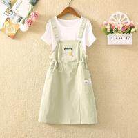 CUI YI SHOP summer dress set 2023 new 12-year-old middle-aged and older children suspender waist two-piece